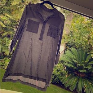 Black & White Stripe. Shirt Dress.